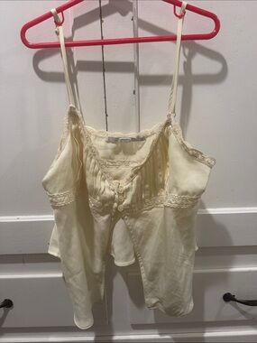 Kimchi Blue Cream Lace-Trim Cami